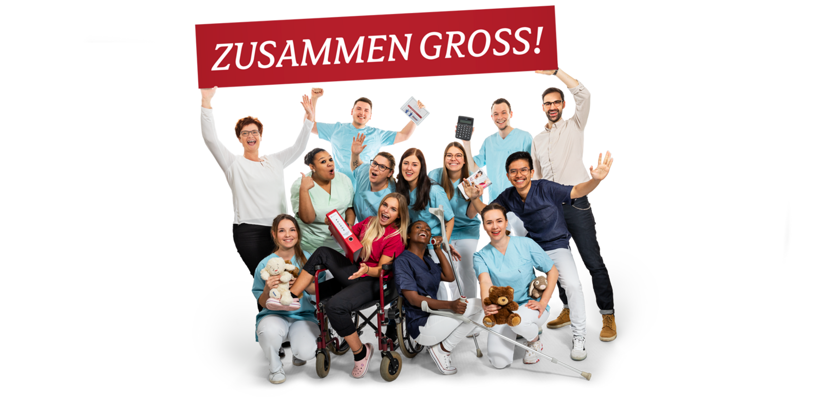 Pfleger-Gruppenbild: Zusammen groß werden mit der Ausbildung als Pflegefachfrau, Pflegefachmann bei den Alexianern in Münster