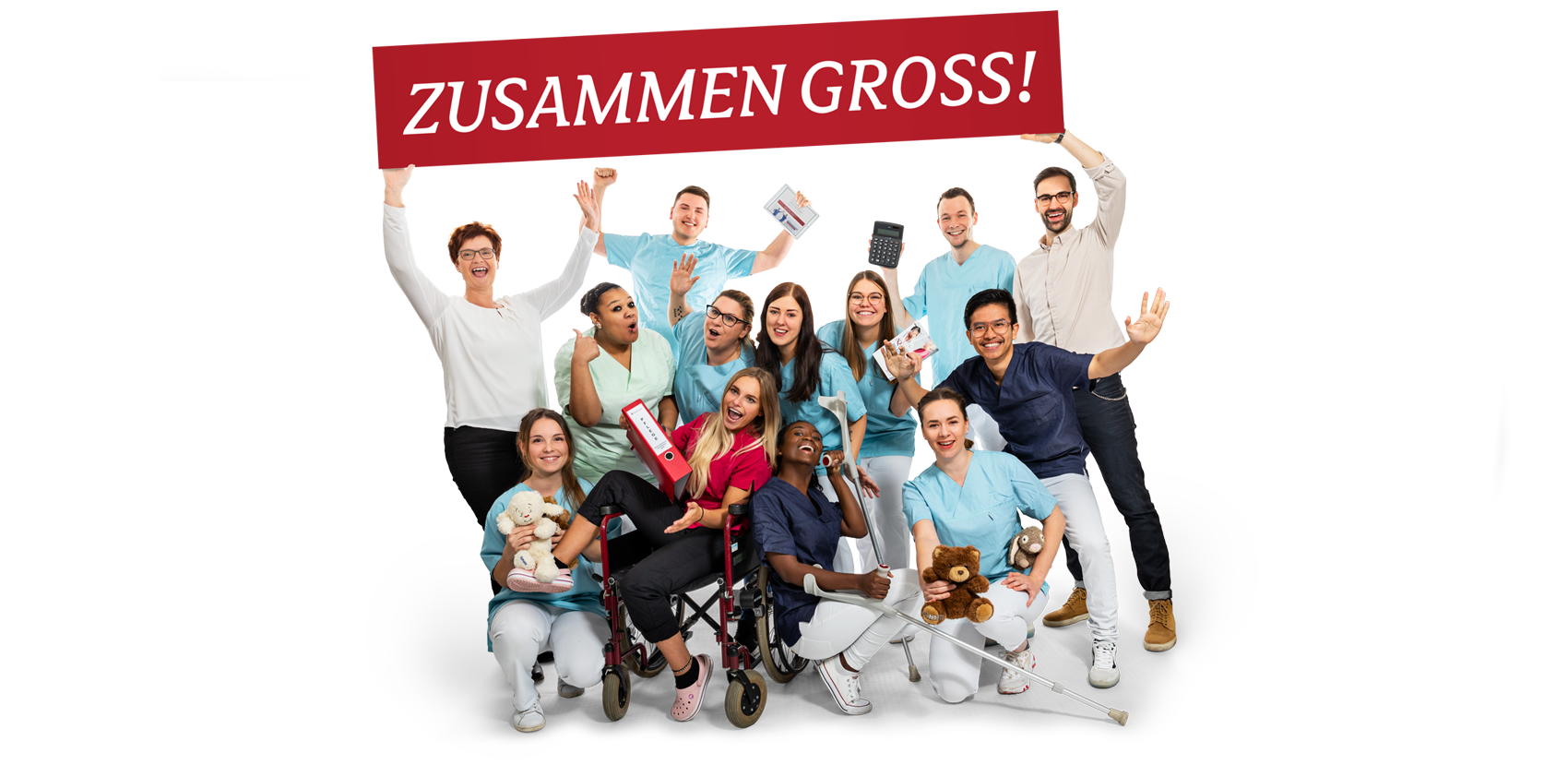 Pfleger-Gruppenbild: Zusammen groß werden mit der Ausbildung als Pflegefachfrau, Pflegefachmann bei den Alexianern in Münster